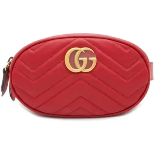 Pre-owned Belt Bags, female, , Size: ONE SIZE Pre-owned Leather shoulder-bags - Gucci Vintage - Modalova