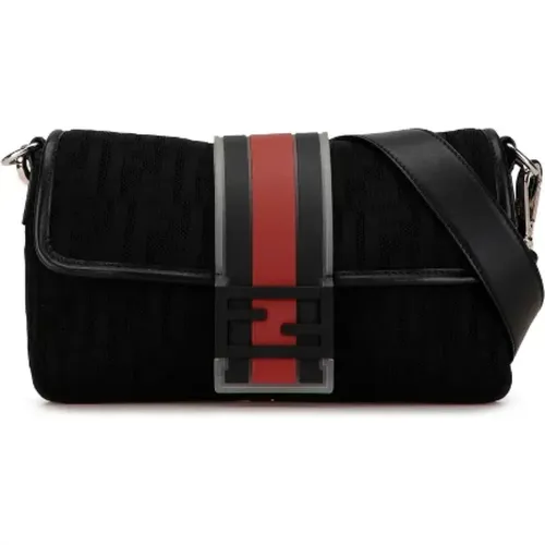 Pre-owned Cross Body Bags, female, , Size: ONE SIZE Pre-owned Canvas shoulder-bags - Fendi Vintage - Modalova