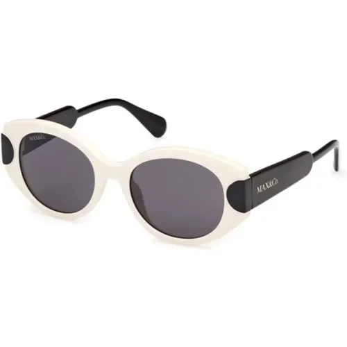 Ivory Smoke Sunglasses Mo0108 Model , unisex, Sizes: 51 MM - Max & Co - Modalova