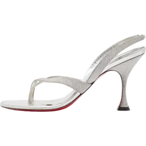 Pre-owned Fabric sandals , female, Sizes: 4 UK - Christian Louboutin Pre-owned - Modalova