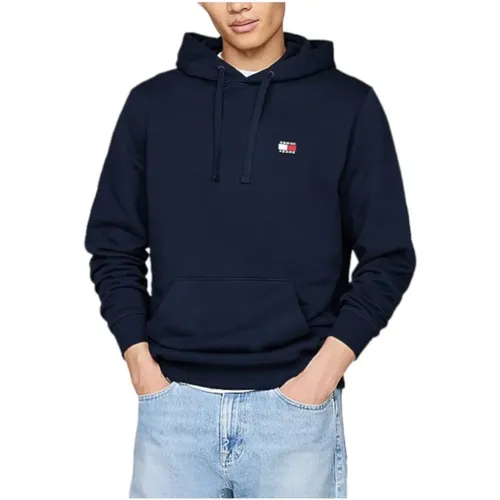 Hoodies, male, , Size: XL Red Badge Hoodie - Tommy Hilfiger - Modalova