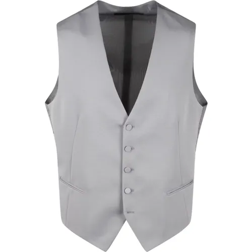 Slim Fit V-Neck Waistcoat , male, Sizes: L, S, M, XL - Tagliatore - Modalova
