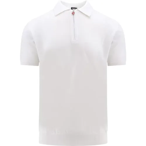 Short Sleeve T-Shirt with Half Zip , male, Sizes: M - Kiton - Modalova