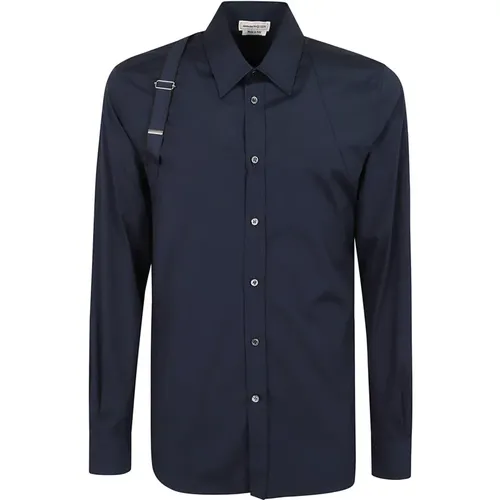 Cotton Poplin Shirt Aw24 , male, Sizes: M - alexander mcqueen - Modalova