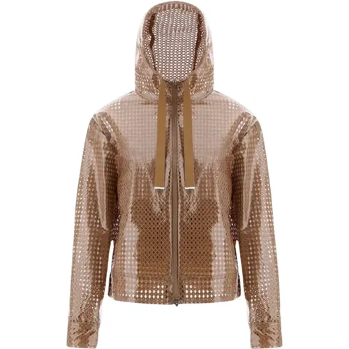 Cotton Lace Nylon A-Shape Jacket , female, Sizes: M - Herno - Modalova
