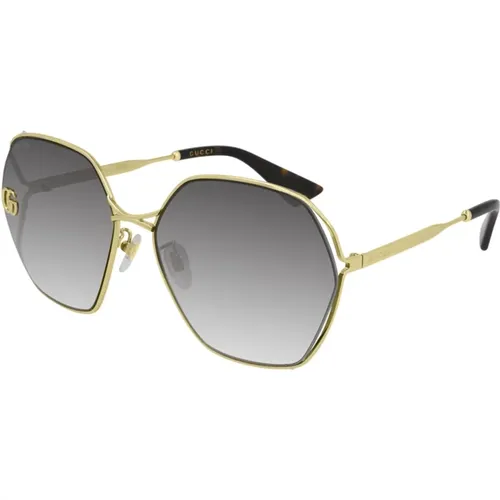 Chic Metal Frame Sunglasses , female, Sizes: 63 MM - Gucci - Modalova