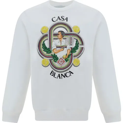 Logo Sweatshirt, Baumwolle, Lange Ärmel , Herren, Größe: S - Casablanca - Modalova