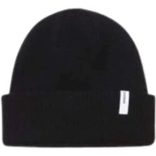 Beanies, unisex, , Size: ONE SIZE Wool Blend Rib Stitch Beanie Hat - Samsøe Samsøe - Modalova