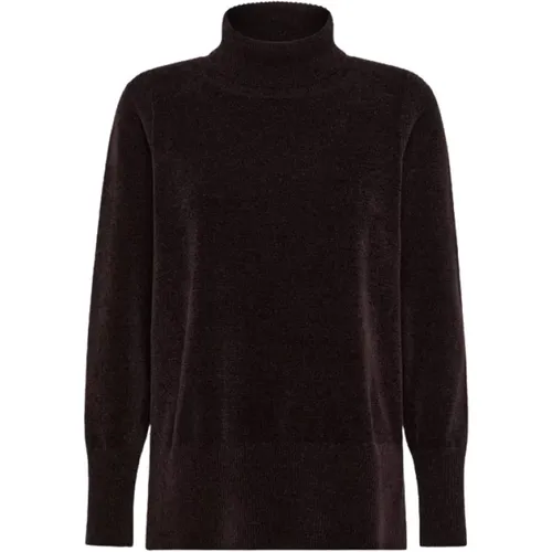 Turtlenecks, female, , Size: S Chenille Turtleneck Sweater Bordeaux - RRD - Modalova