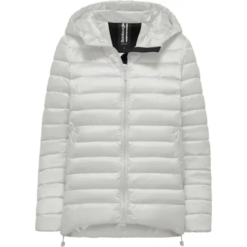 Shiny Nylon Hooded Padded Jacket , female, Sizes: XL, L, S, M - BomBoogie - Modalova
