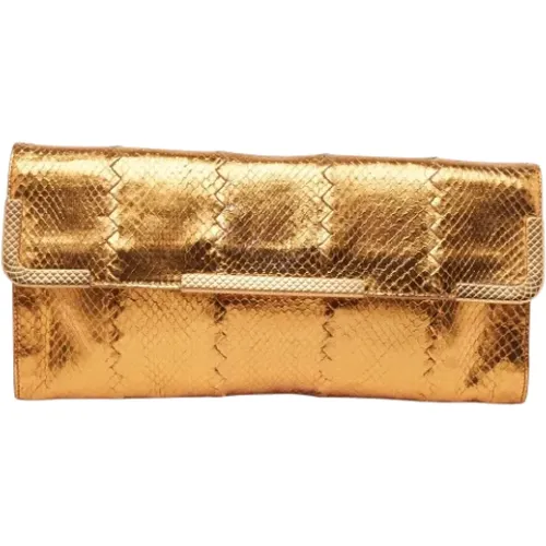 Pre-owned Leather clutches , female, Sizes: ONE SIZE - Bottega Veneta Vintage - Modalova