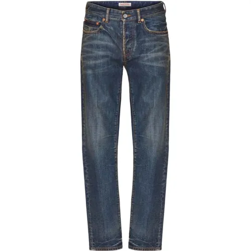 Distressed Denim Jeans , male, Sizes: W32, W30, W36 - Valentino Garavani - Modalova