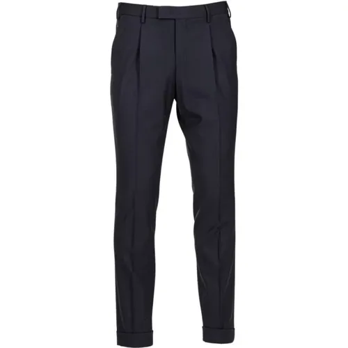 Tailored Wool Trousers with Pleats and Pockets , male, Sizes: L, XL - PT Torino - Modalova