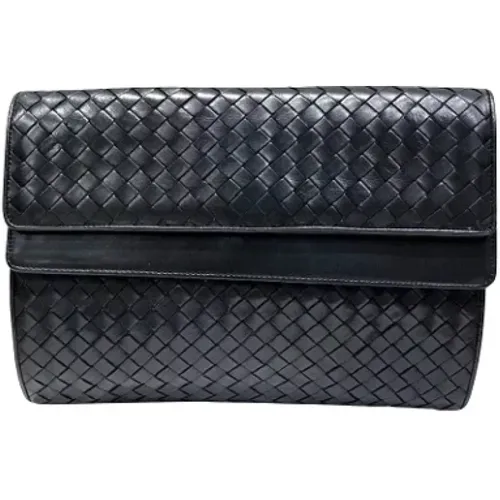 Pre-owned Leather clutches , male, Sizes: ONE SIZE - Bottega Veneta Vintage - Modalova