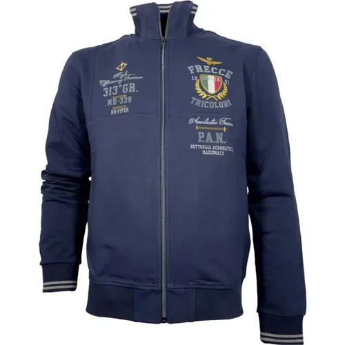 Zip-throughs, male, , Size: 4XL Italian Air Force Full-Zip Sweatshirt - aeronautica militare - Modalova