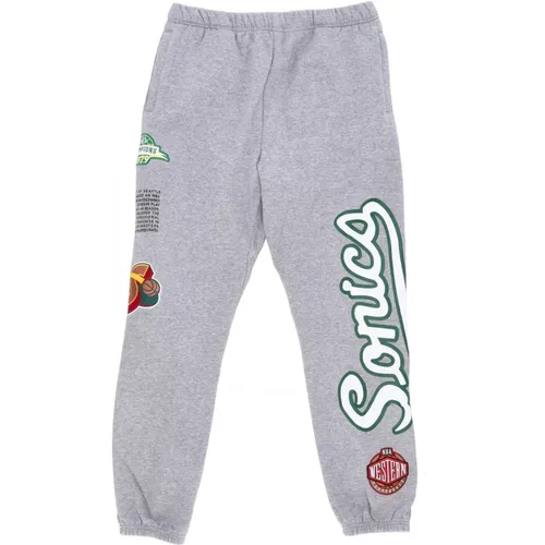 Sweatpants, male, , Size: XL Seattle Supersonics Fleece Pants - Mitchell & Ness - Modalova