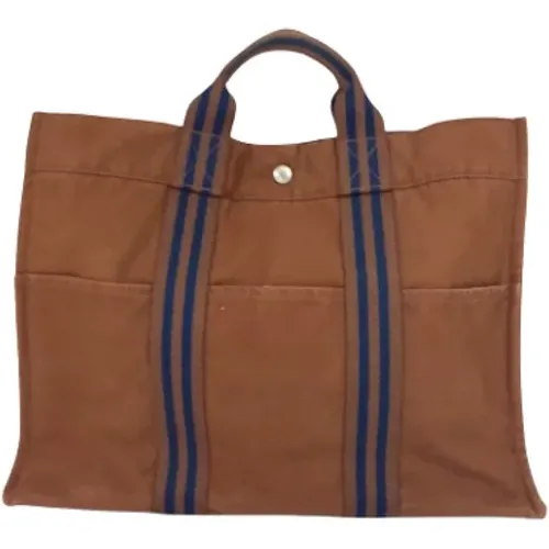 Pre-owned Tote Bags, female, , Size: ONE SIZE Pre-owned Canvas handbags - Hermès Vintage - Modalova