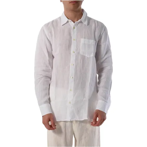Casual Leinenhemd mit Knopfverschluss , Herren, Größe: 2XL - 120% lino - Modalova
