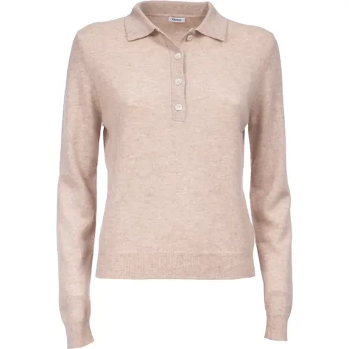 Langarm Cashmere Polo Pullover , Damen, Größe: L - Aspesi - Modalova