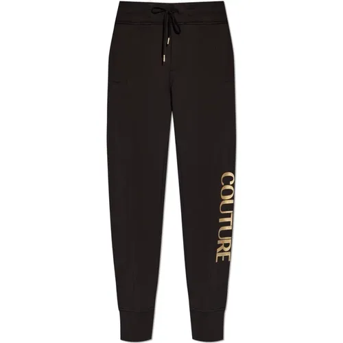 Sweatpants, male, , Size: S Sweatpants with printed logo - Versace Jeans Couture - Modalova