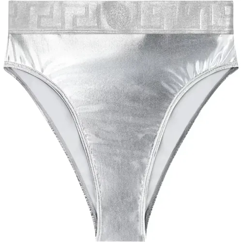 Bikinis, female, , Size: M Metallic Bikini Bottoms - Versace - Modalova