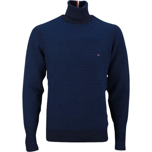 Herren Rollkragenpullover 2 Tone , Herren, Größe: L - Tommy Hilfiger - Modalova