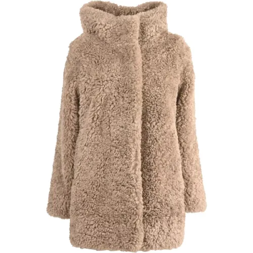 Women's Winter Coat with Teddy Bear Effect , female, Sizes: XS, L, S, M - RRD - Modalova