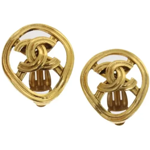 Pre-owned Jewellery, female, , Size: ONE SIZE Pre-owned Metal earrings - Chanel Vintage - Modalova