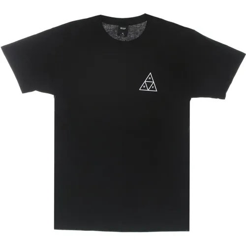 Schwarzes Triple Triangle Tee Herren T-Shirt , Herren, Größe: M - HUF - Modalova