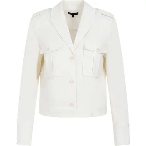 Blazers, female, , Size: XS Ivory Wool Boxy Jacket - Theory - Modalova