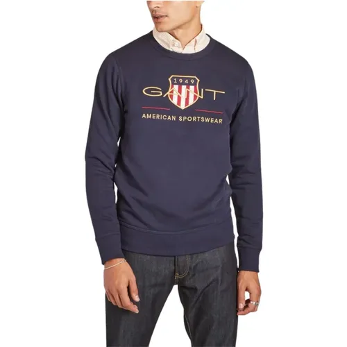 Sweatshirts, male, , Size: XS Archive Shield Crewneck Sweatshirt - Gant - Modalova