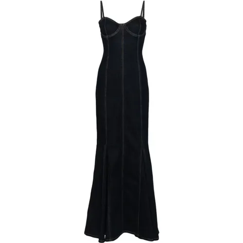 Natacha Denim Maxi Dress , female, Sizes: 3XS, 2XS - alice + olivia - Modalova