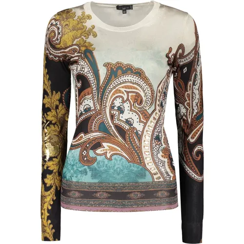 Seiden Jacquard Crew Neck Pullover - ETRO - Modalova