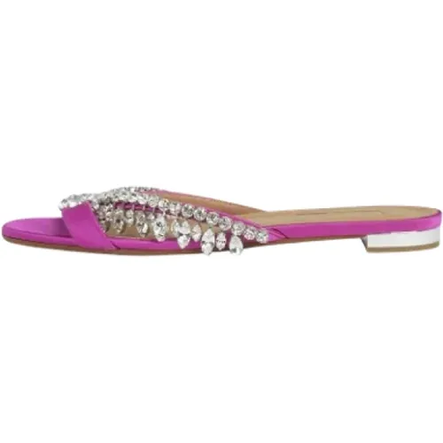 Pre-owned Flats, female, , Size: 7 US Pre-owned Fabric flats - Aquazzura Pre-owned - Modalova