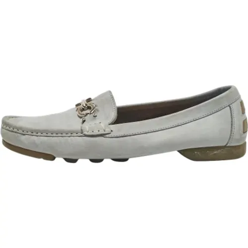 Pre-owned Leather flats , female, Sizes: 6 1/2 UK - Salvatore Ferragamo Pre-owned - Modalova