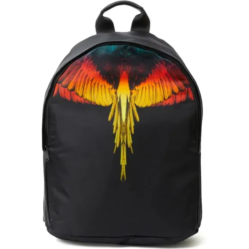 Backpacks, male, , Size: ONE SIZE Icon Wings Logo Backpack - Marcelo Burlon - Modalova