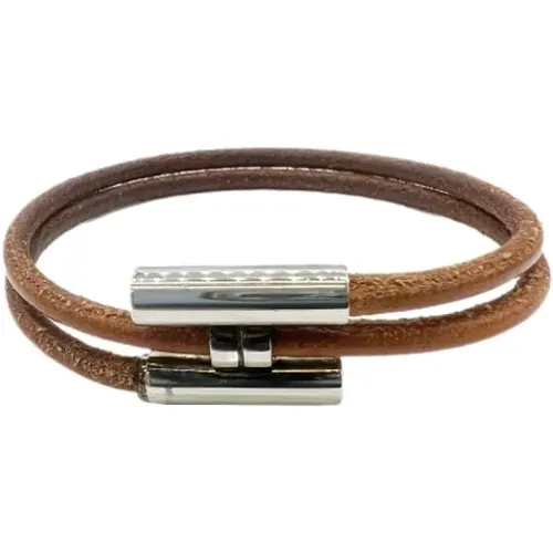 Pre-owned Leather bracelets , female, Sizes: ONE SIZE - Hermès Vintage - Modalova