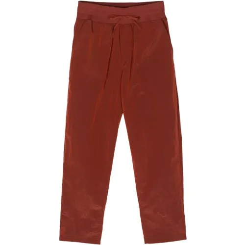 Crinkled Finish Trousers Bordeaux , male, Sizes: S, M, L - Ferrari - Modalova