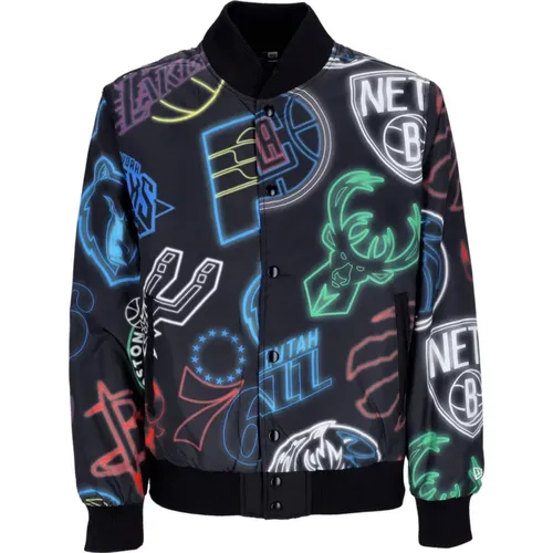 Bomber Jackets, male, , Size: XS NBA All Over Print Bomber Jacket - new era - Modalova