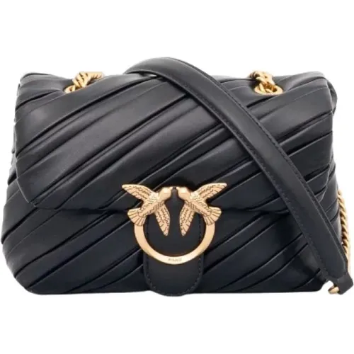 Schwarze Crossbody-Tasche Love Puff Mini - pinko - Modalova