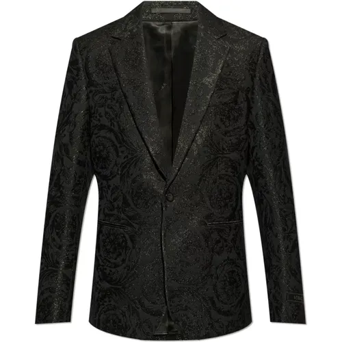 Blazers, male, , Size: S Patterned blazer - Versace - Modalova