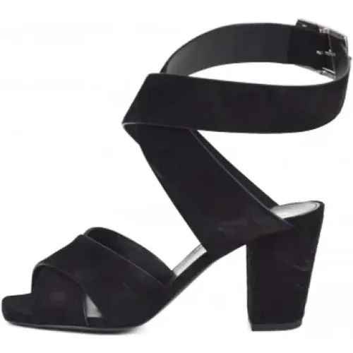 Pre-owned Sandals, female, , Size: 12 US Pre-owned Leather sandals - Saint Laurent Vintage - Modalova