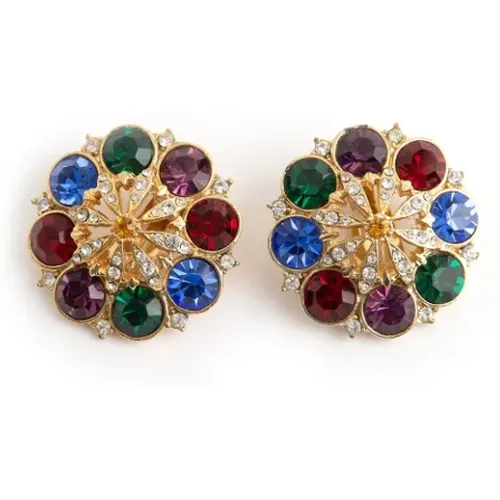 Pre-owned Jewellery, female, , Size: ONE SIZE Pre-owned Fabric earrings - Dior Vintage - Modalova