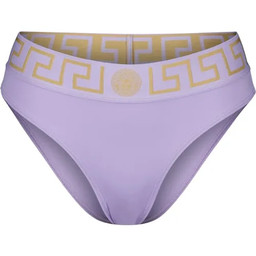 Bikinis, female, , Size: S Greek Bikini Bottom Nylon - Versace - Modalova