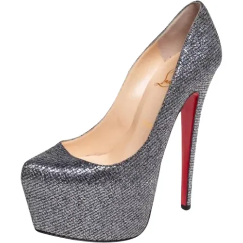 Pre-owned Fabric heels , female, Sizes: 3 1/2 UK - Christian Louboutin Pre-owned - Modalova