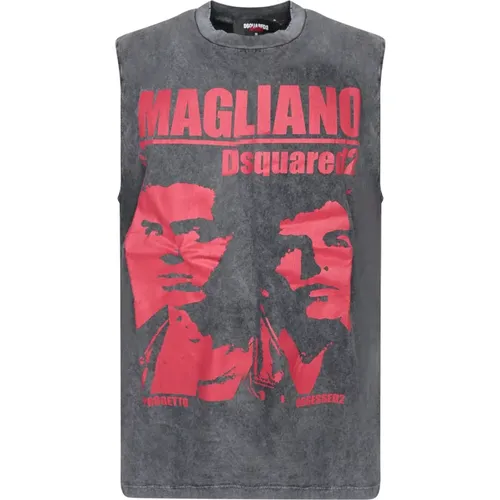 Sleeveless Tops, male, , Size: S S71Gd1592 S21600 814 - Dsquared2 - Modalova