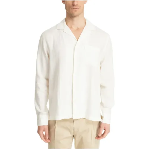 Plain Short Sleeve Shirt with Button Closure and Pocket , male, Sizes: L, XL - Lardini - Modalova