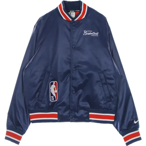 Bomber Jackets, male, , Size: XL Team 31 Bomber Jacket Courtside Navy/Red - Nike - Modalova