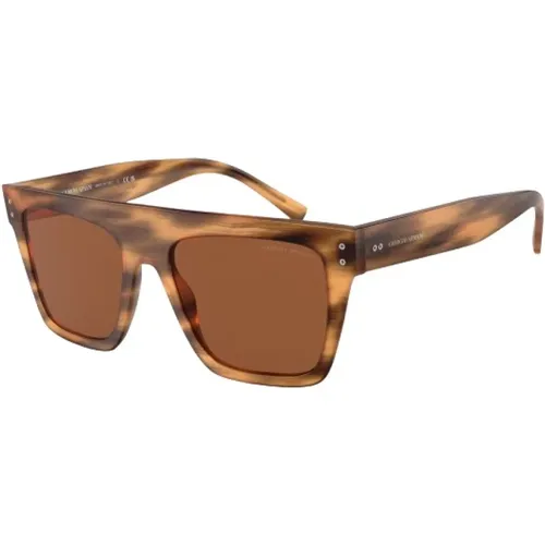 Braune Acetat Sonnenbrille Ar8177-592173 - Giorgio Armani - Modalova