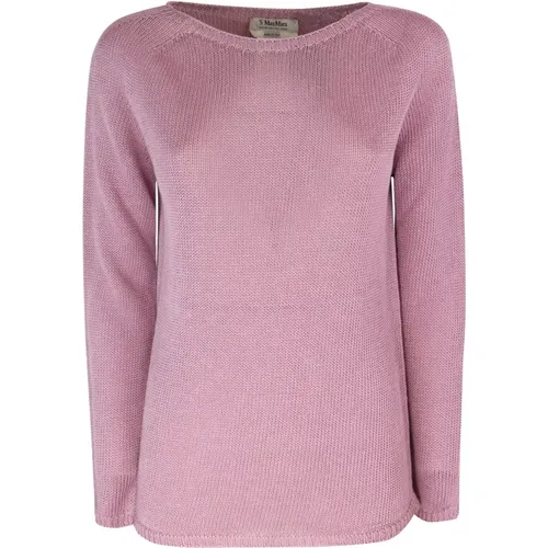 Linen Sweater Straight Silhouette , female, Sizes: M - Max Mara Studio - Modalova